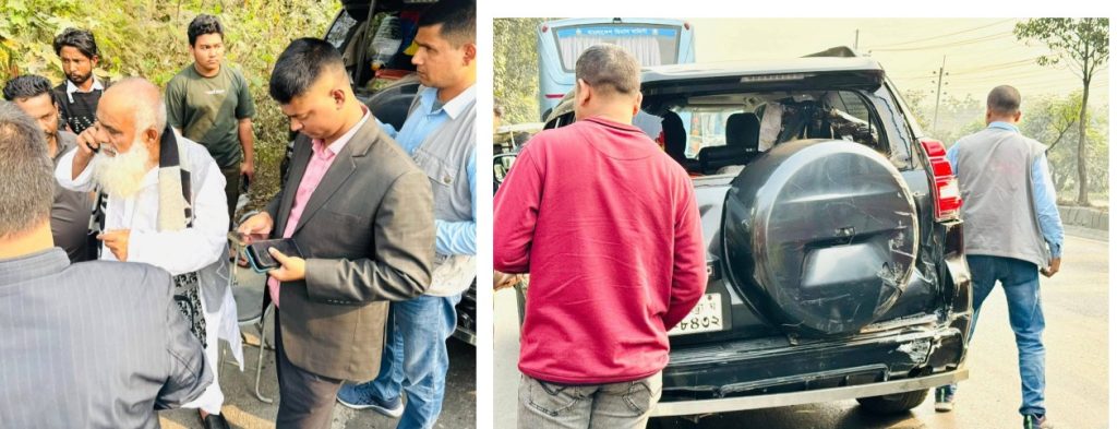 <span>1 / </span>গজারিয়ায় সড়ক দুর্ঘটনায় মনিরুল হক চৌধুরী অক্ষত