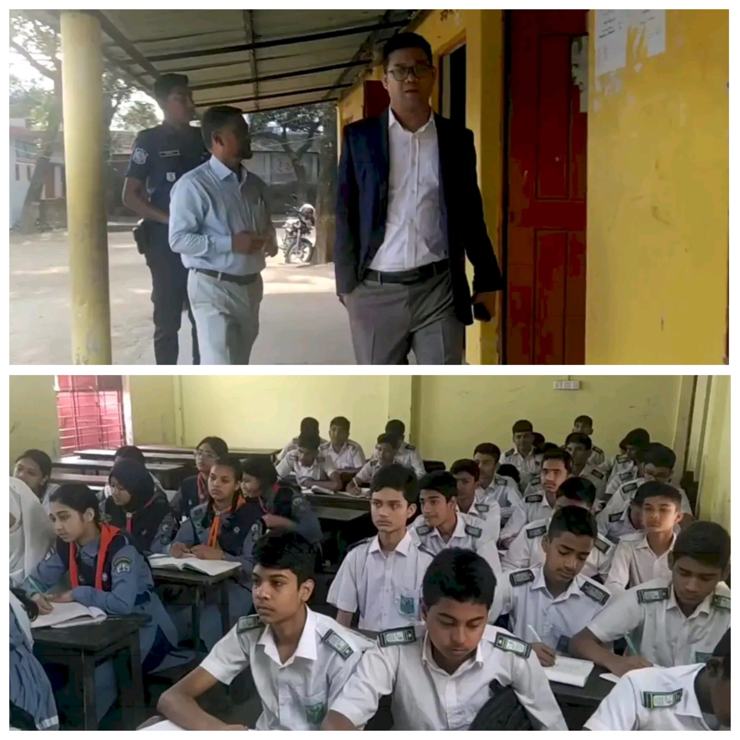 যোগদানের পরদিনই স্কুল পরিদর্শন, ক্লাস নিলেন নতুন ডিসি