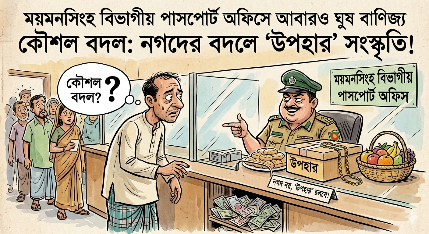 পাসপোর্ট অফিসে গোপন সংকেতের খেলা: দালাল ধরলেই মিলছে দ্রুত সেবা